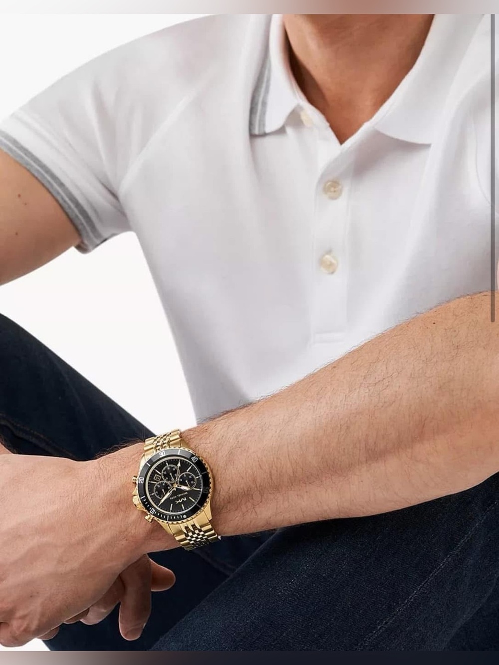 MK8726 - Michael Kors Men’s Bayville Chronograph Gold-Tone Watch
